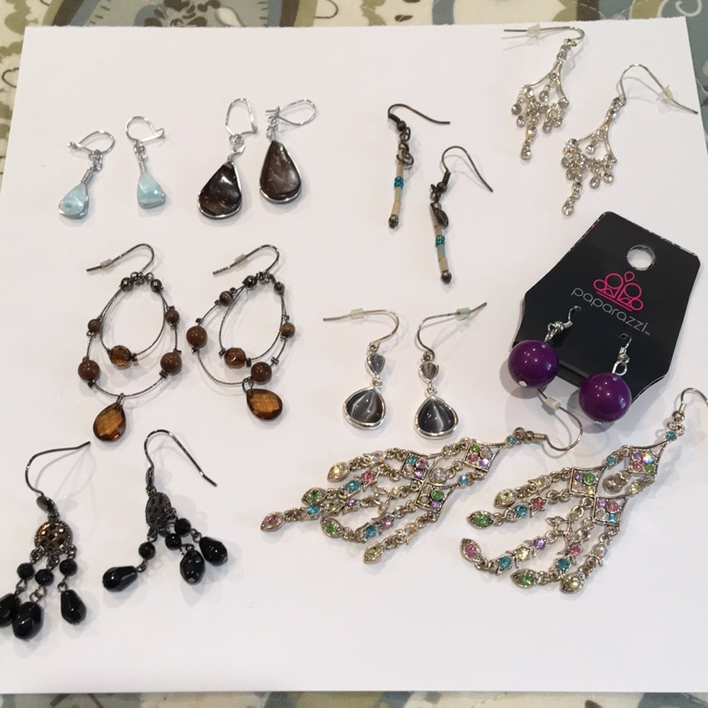 Earrings- 9 pairs